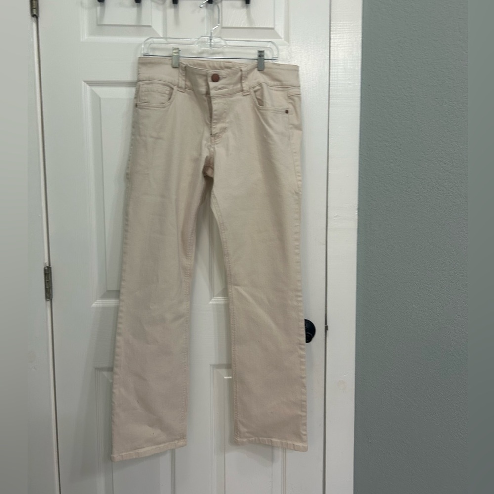 CAbi #874 Pale Pink Cropped Jeans Size 12